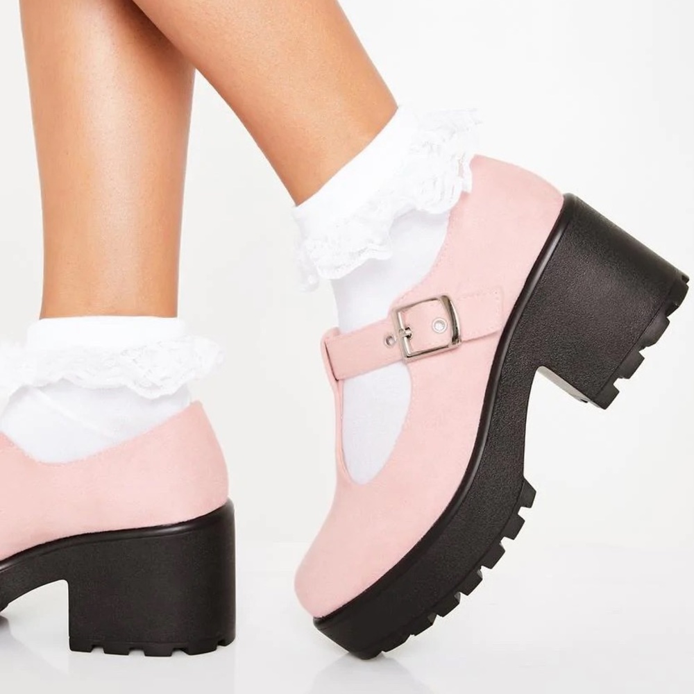 - Nasty Gal pink Mary Jane shoes